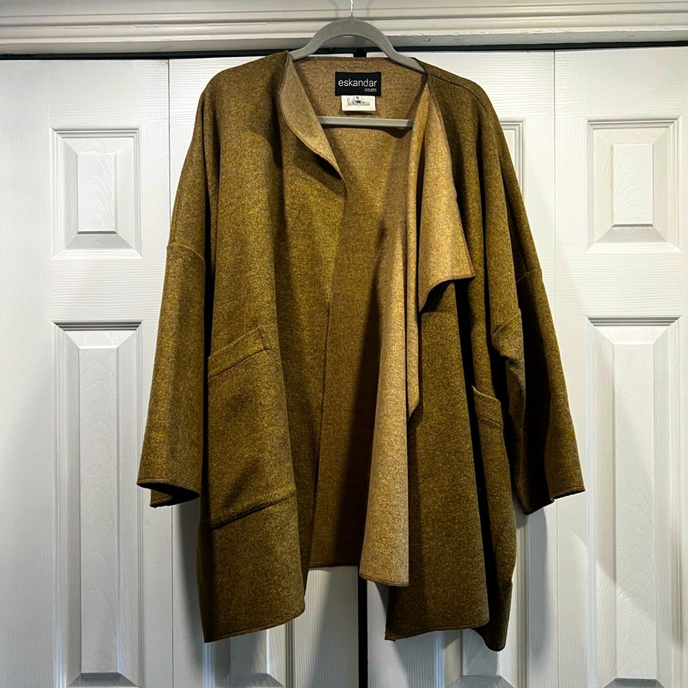 Eskandar Wool Oversized Coat